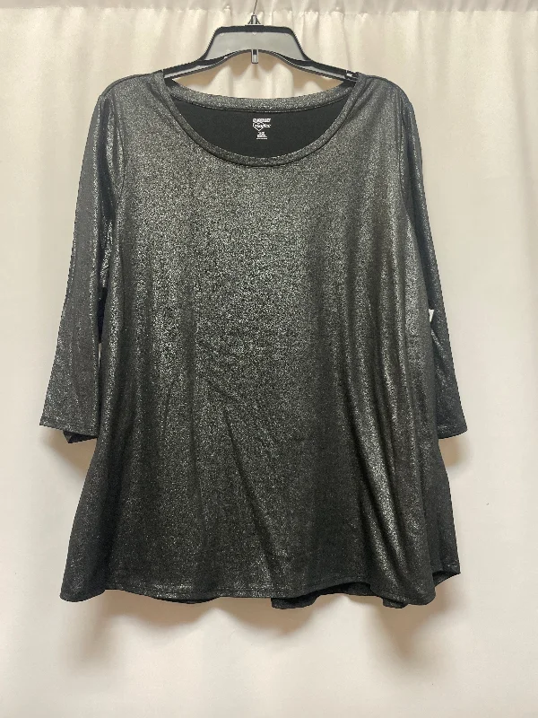 Black Top Long Sleeve Avenue, Size 1x