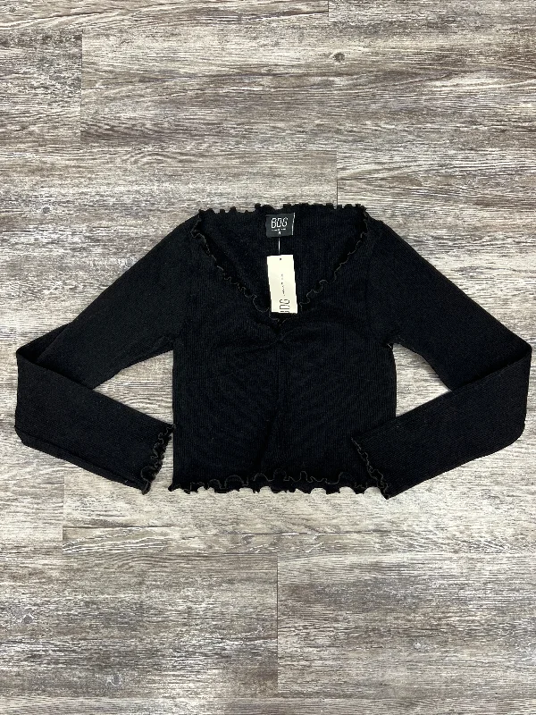 Black Top Long Sleeve Bdg, Size M