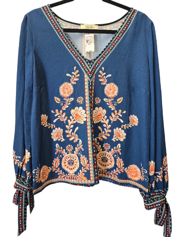 Blue Top Long Sleeve Flying Tomato, Size S