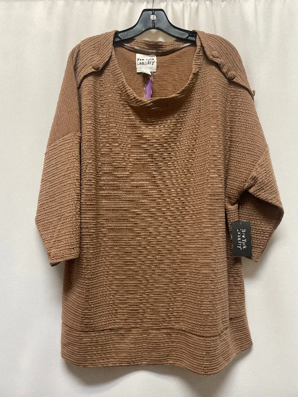 Brown Top 3/4 Sleeve New York Laundry, Size 3x