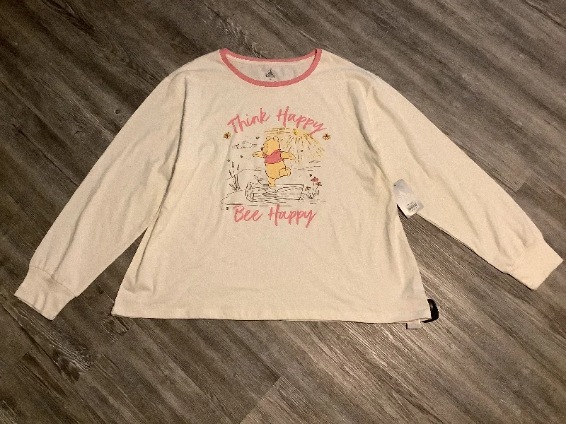 Cream Top Long Sleeve Disney Store, Size Xxl