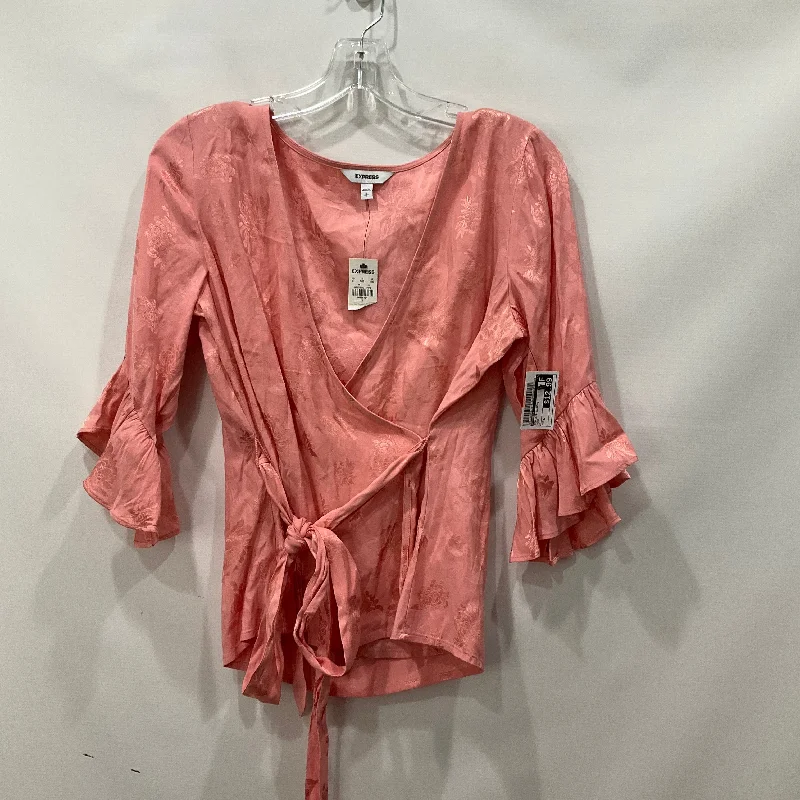 Pink Top 3/4 Sleeve Express, Size S