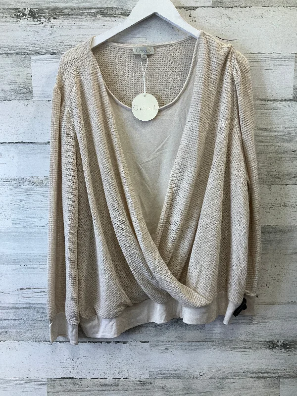 Tan Top Long Sleeve Chenault, Size 3x