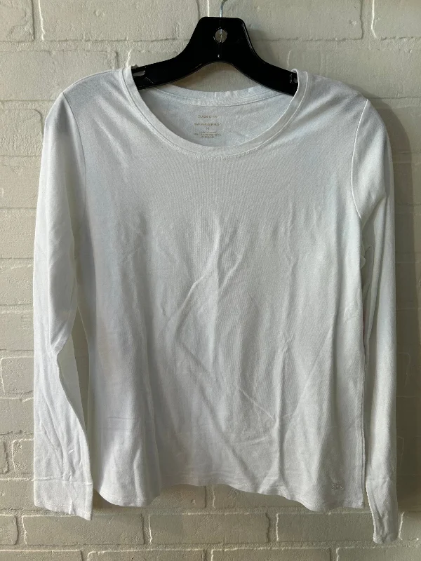 Top Long Sleeve Basic By Banana Republic In White, Size: M