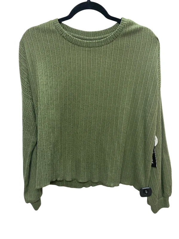 Top Long Sleeve Basic By Clothes Mentor In Green, Size: L