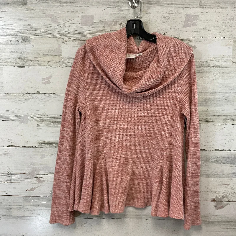 Top Long Sleeve By Anthropologie In Red, Size: S