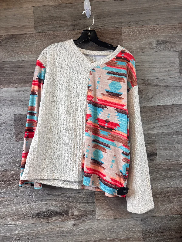 Top Long Sleeve By Clothes Mentor In Multi-colored, Size: M