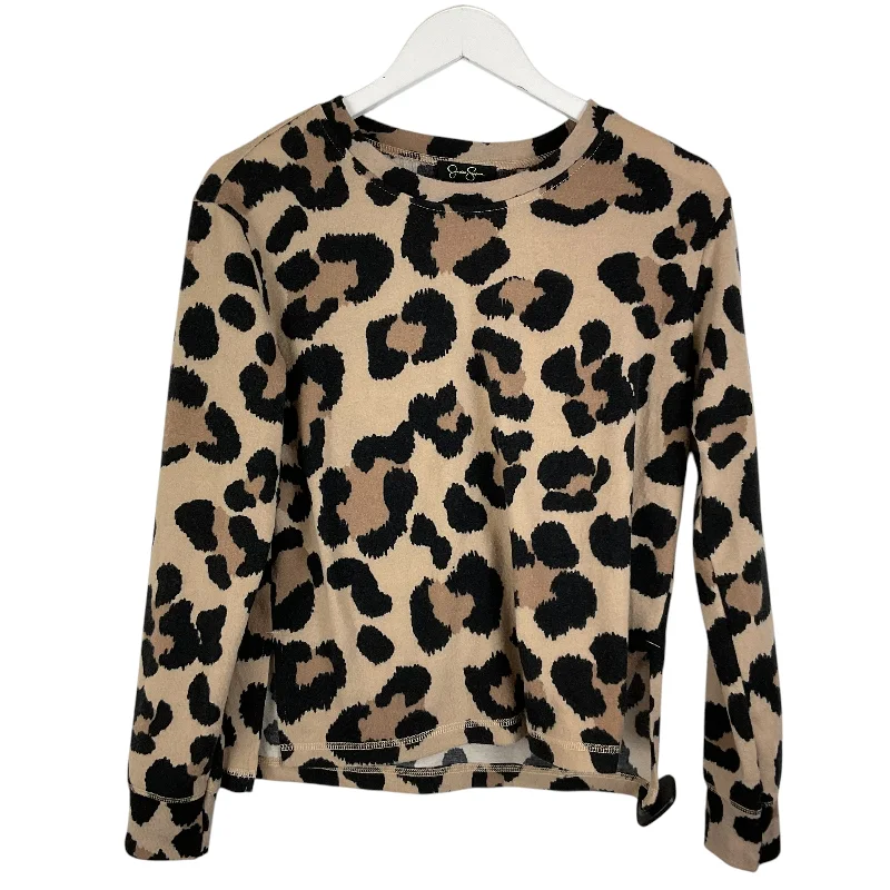 Top Long Sleeve By Jessica Simpson In Animal Print, Size: S