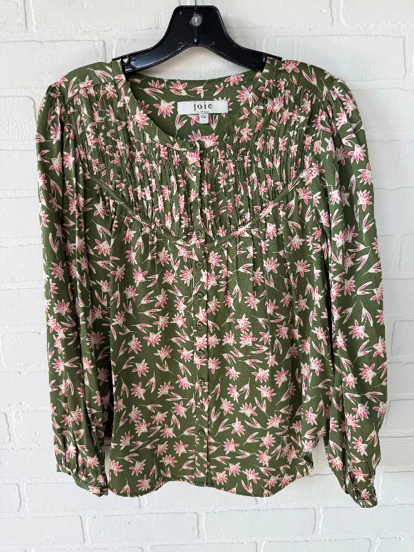 Top Long Sleeve By Jolie In Green, Size: M