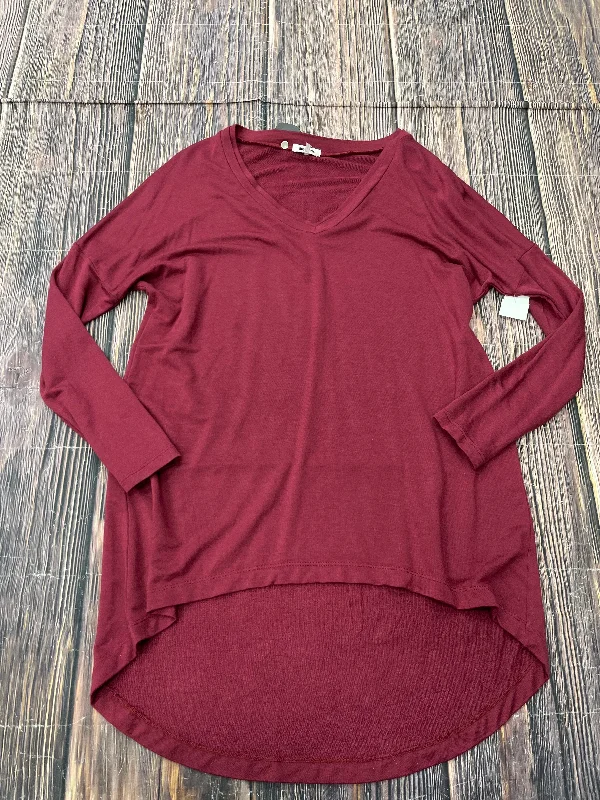 Top Long Sleeve By La Made In Red, Size: M