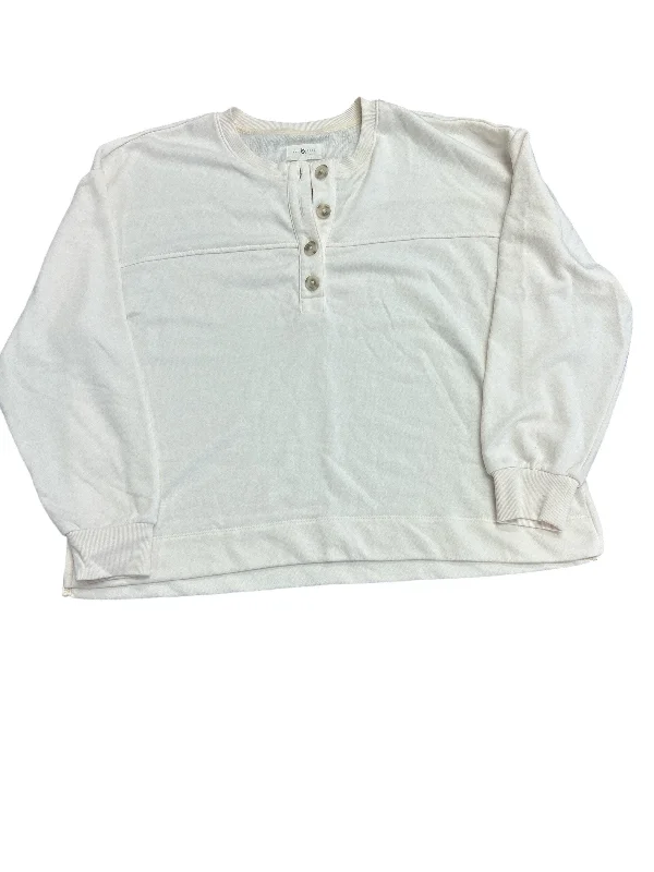 Top Long Sleeve By Lou And Grey In Cream, Size: L