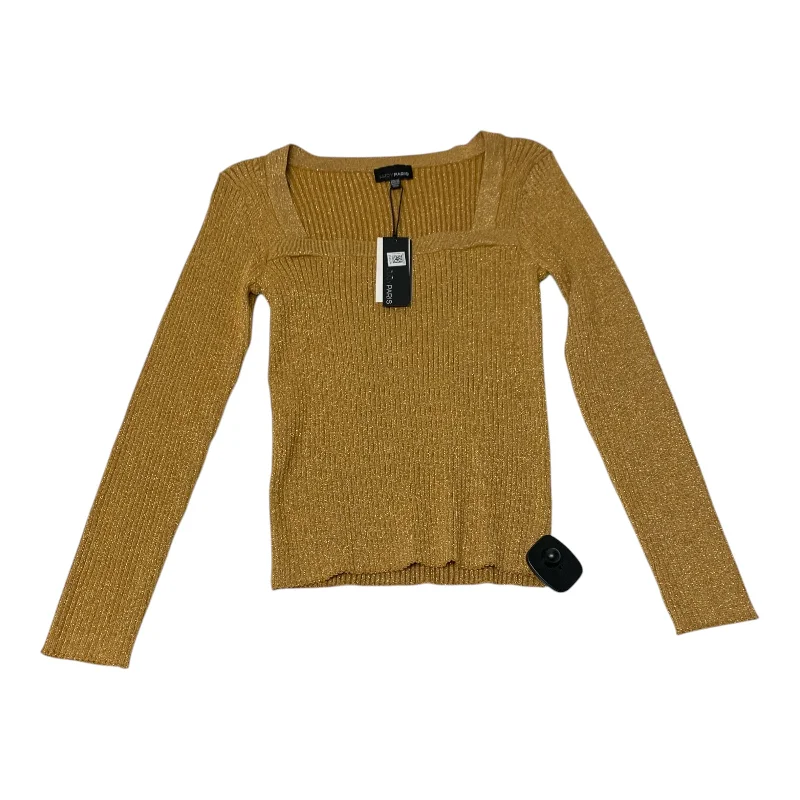 Top Long Sleeve By Lucy Paris In Gold, Size: M