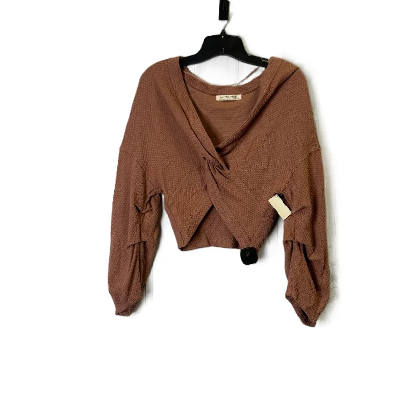 Top Long Sleeve By We The Free In Brown, Size: Xs