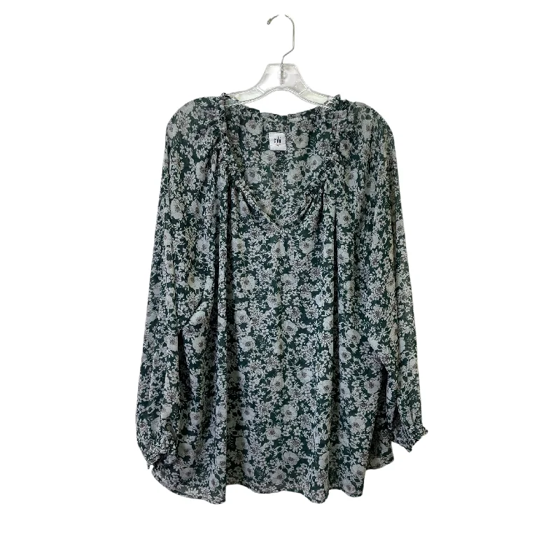 Top Ls By Cabi In Green & Grey, Size:Xl