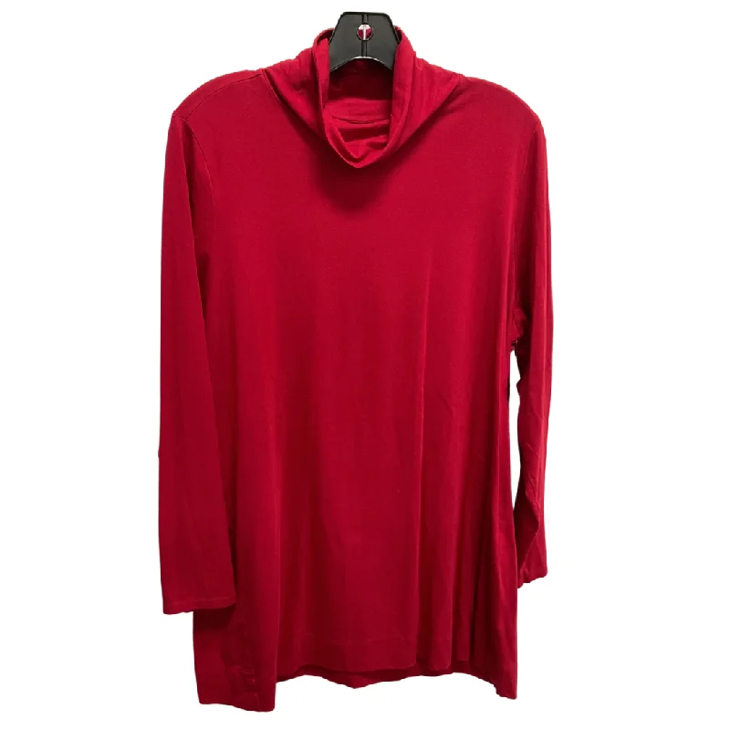 Tunic Long Sleeve By J. Jill In Red, Size: Xlp