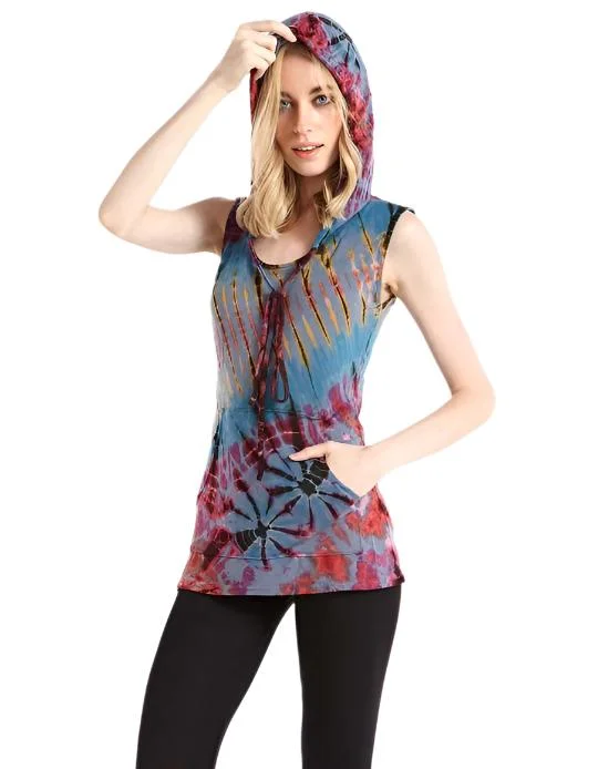 Kathmandu Tie Dye Hooded Tank TH1206