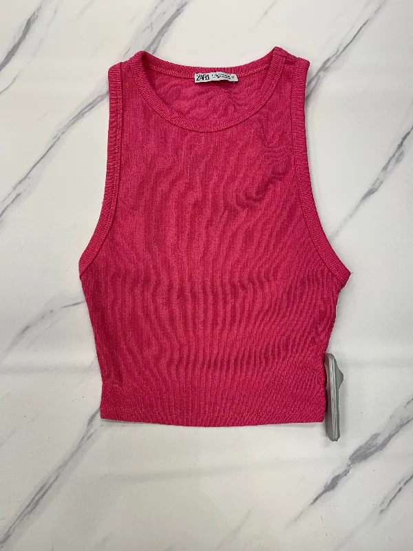 Tank Top By Zara In Pink, Size:M