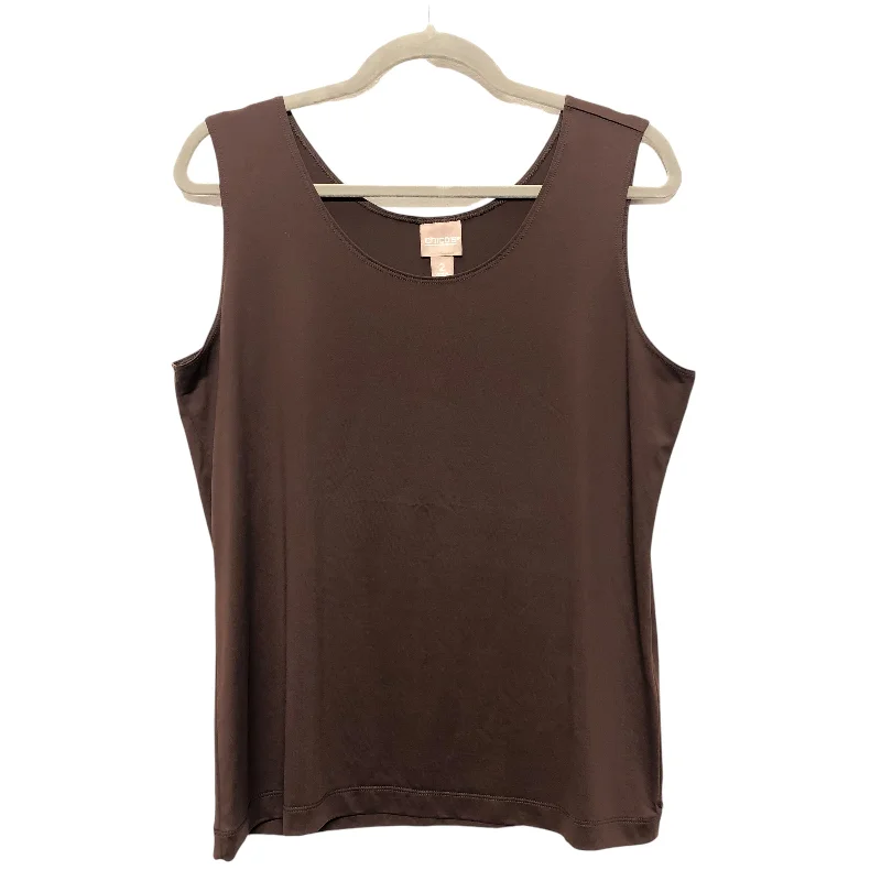 Tank Top By Chicos In Brown, Size:L