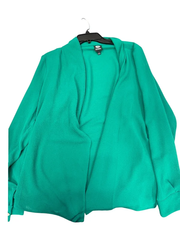 Cardigan By Bobeau In Green, Size: Lp