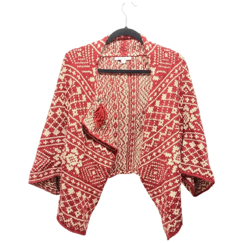 Cardigan By Cabi In Red & Tan, Size: L