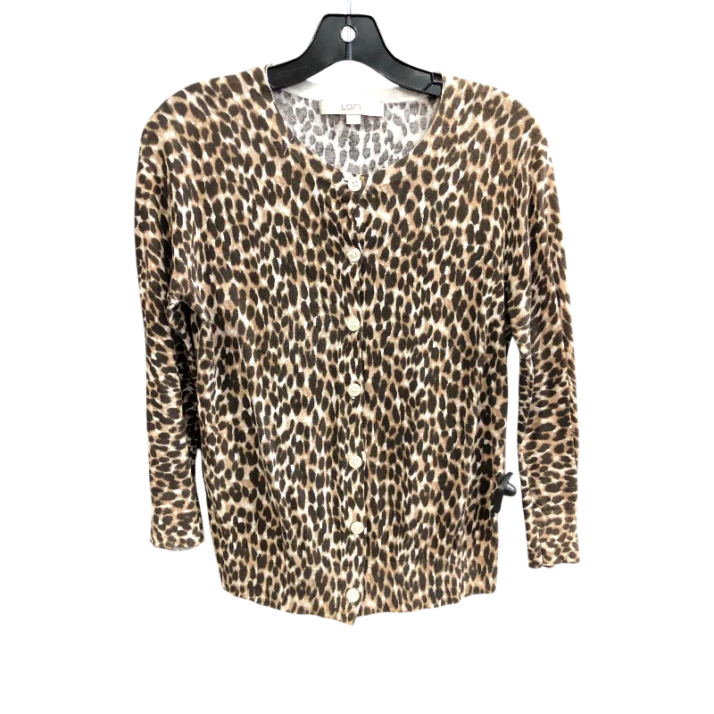 Cardigan By Loft In Animal Print, Size: S