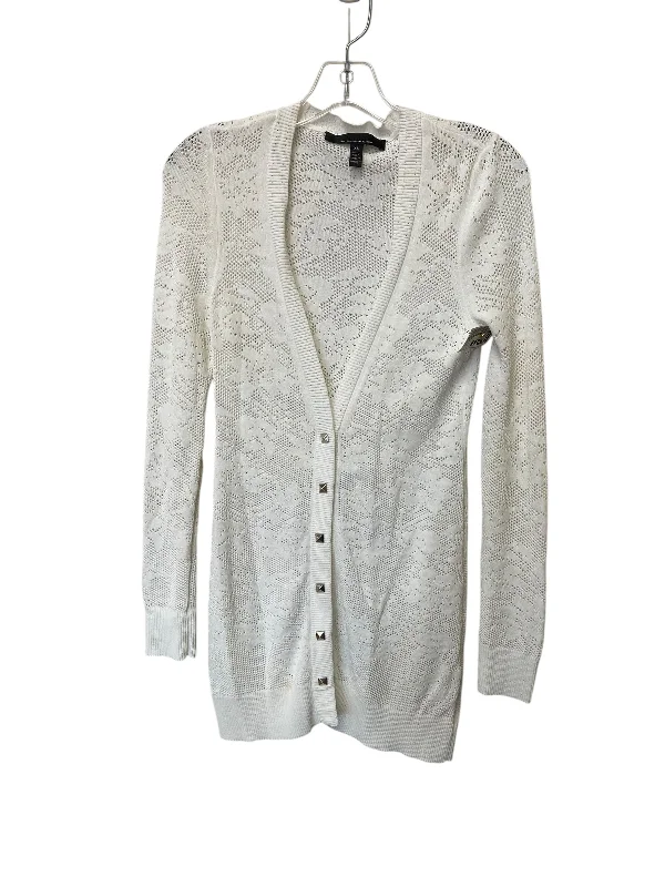 Cardigan By White House Black Market In White, Size: Xs