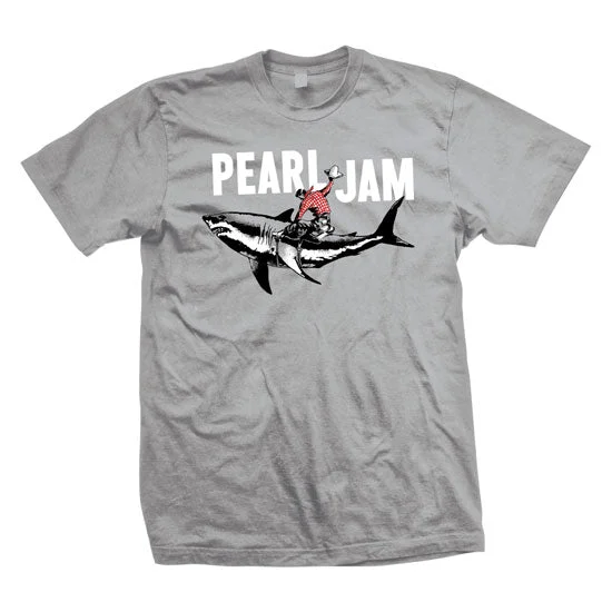 T-Shirt - Pearl Jam - Shark Cowboy - Light Grey