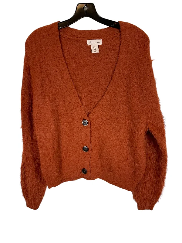 Sweater Cardigan By Clothes Mentor In Orange, Size: Xs