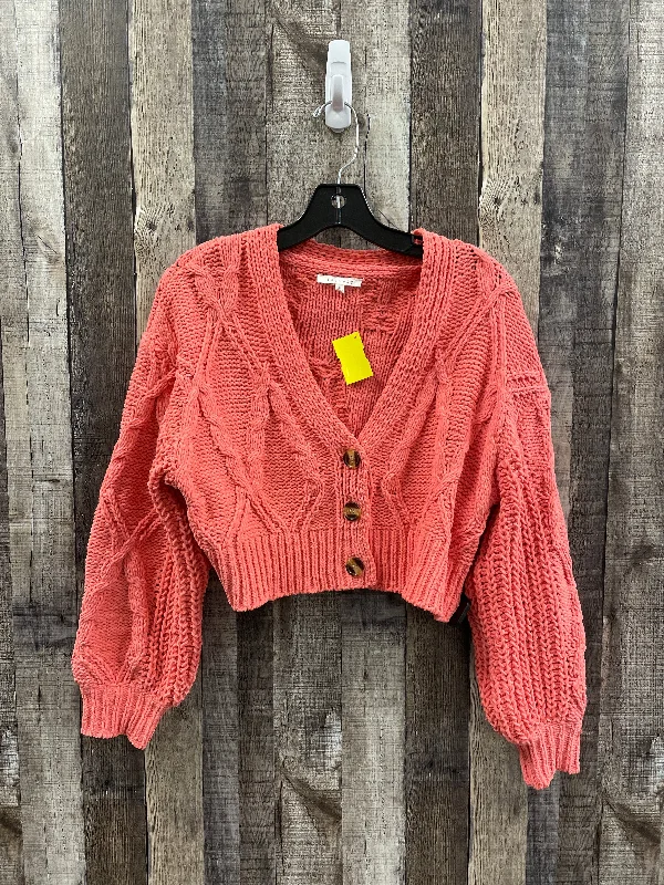 Sweater Cardigan By Cme In Orange, Size: M