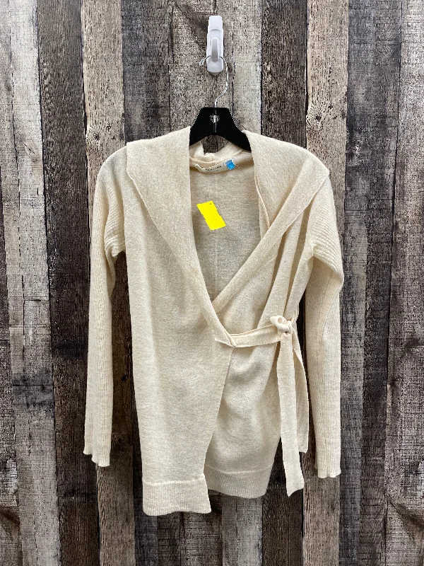 Sweater Cardigan By Sparrow In Ivory, Size: L