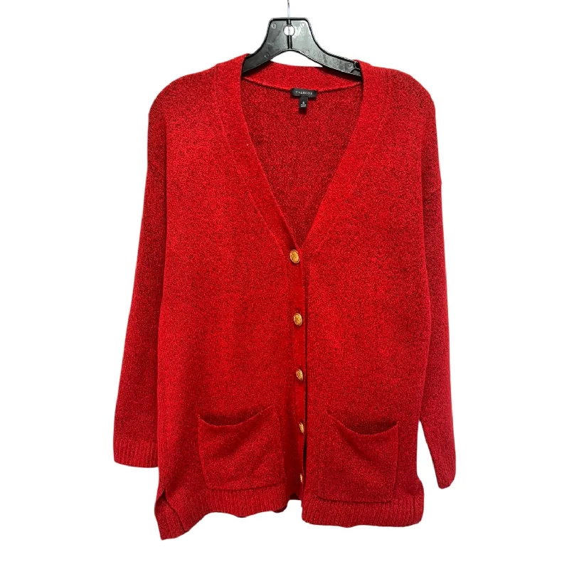 Sweater Cardigan By Talbots In Red, Size: S