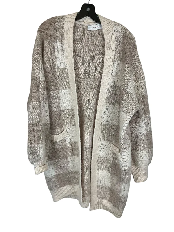 Sweater Cardigan By Wanna B In Beige, Size: L