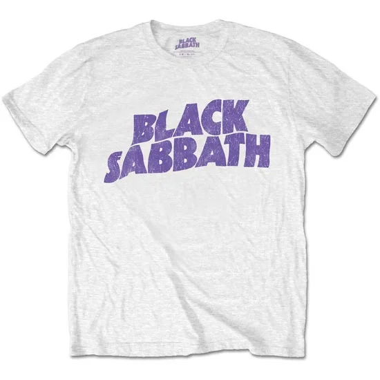 T-Shirt - Black Sabbath - Purple Logo - White