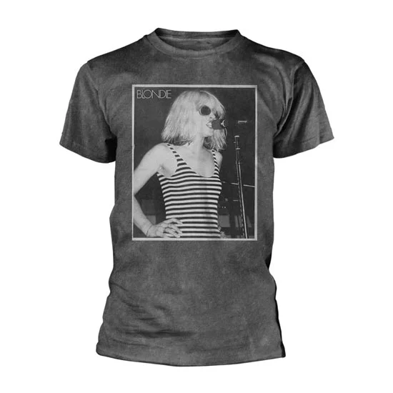 T-Shirt - Blondie - Striped Singing - Grey