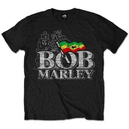 T-Shirt - Bob Marley - Distressed Logo