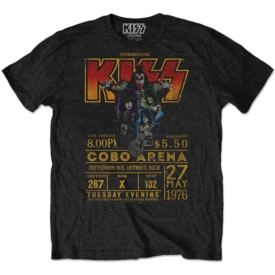 T-Shirt - Kiss - Cobo Arena '76 - Recycled