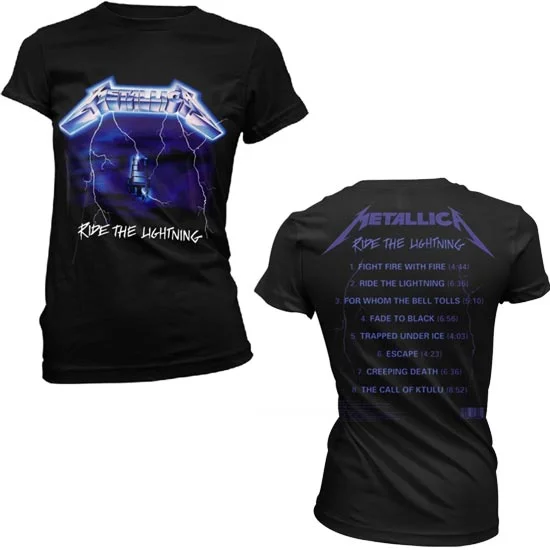 T-Shirt - Metallica - Ride The Lightning - Tracks - Lady