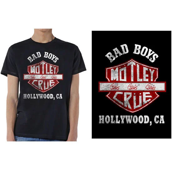 T-Shirt - Motley Crue - Bad Boys Shield