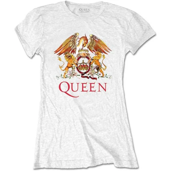 T-Shirt - Queen - Classic Crest - White - Lady