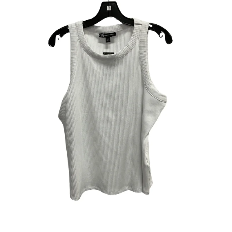 Tank Top By International Concepts In White, Size: 1x