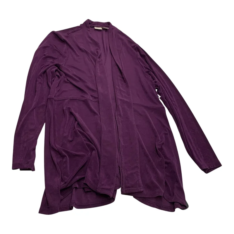 Cardigan By Chicos In Purple, Size: 1x