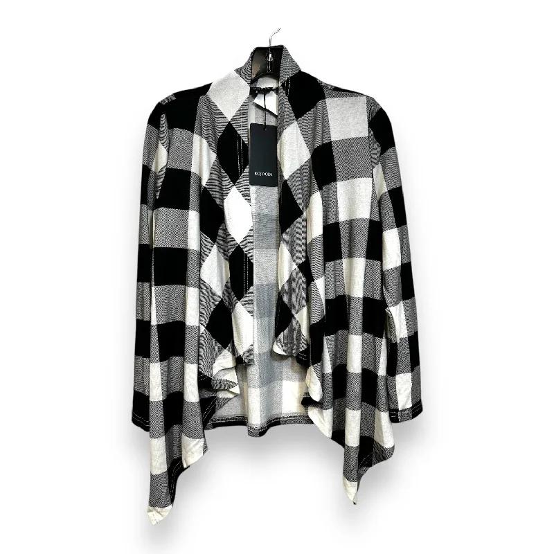 Cardigan By Cmf In Checkered Pattern, Size: S