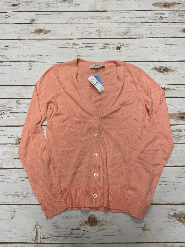 Cardigan By Loft In Peach, Size: Xxs