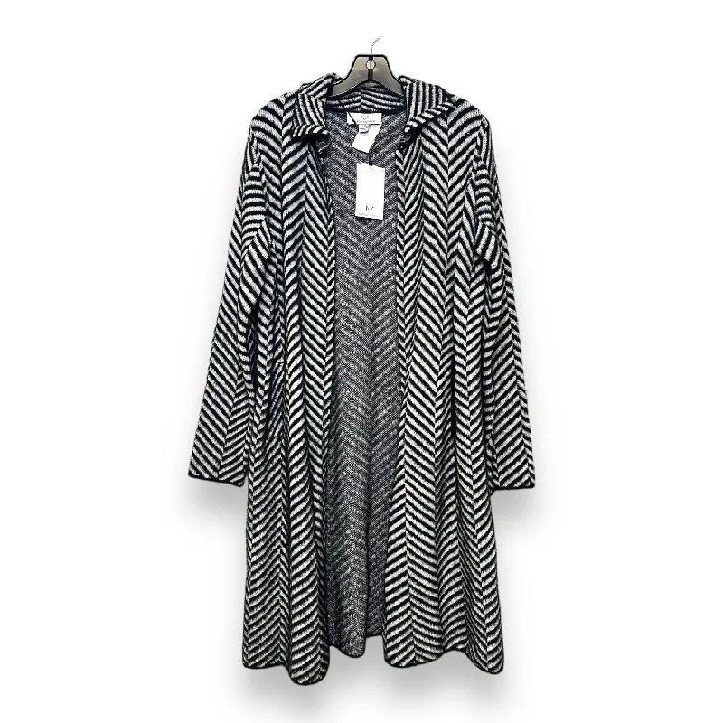 Cardigan By Magaschoni In Black & White, Size: L