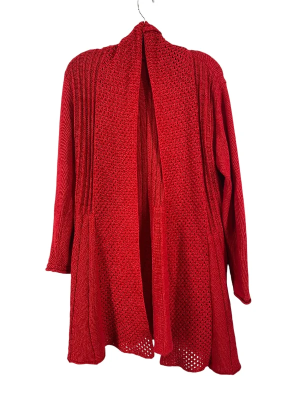 Cardigan By Ny Collection In Red, Size: M