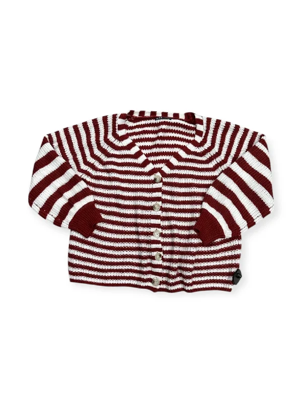 Cardigan By Shein In Red & White, Size: L