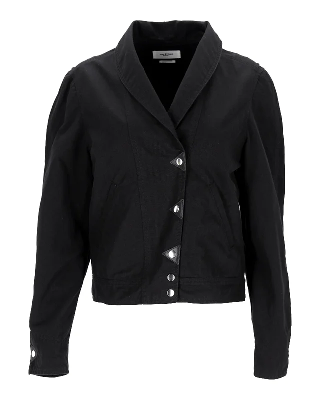 Isabel Marant Etoile Priest Jacket in Black Cotton