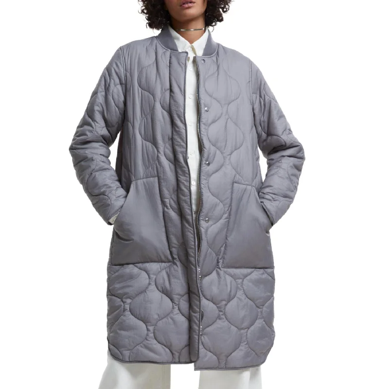 Quilted Coat In Dark Shadow