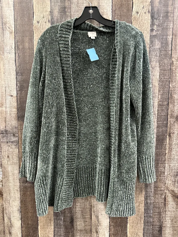 Sweater Cardigan By A New Day In Green, Size: S