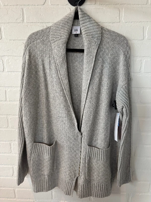 Sweater Cardigan By Cabi In Grey, Size: M